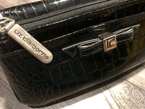 Imagen 3 de 6 de Bolso De Mano Liz Claiborne Negro De Charol Original