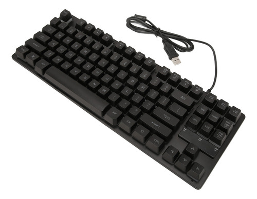 Teclado Para Juegos Con Cable, 87 Teclas, Ergonómico, Retroi