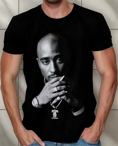 Ms Camisetas De Hombre Tupac Shakur 2pac Con Impresión 3d