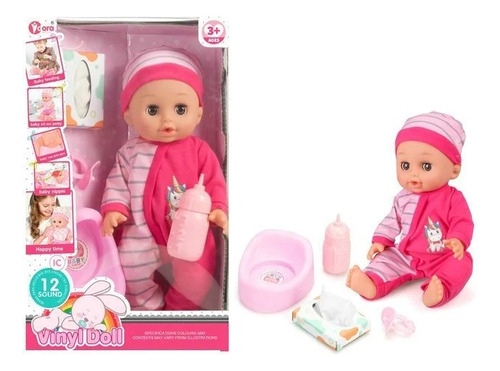 Juguete Muñeca Bebe Bebote Con Sonidos Accesorios Babymovil