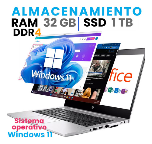 Laptop Hp Elitebook Táctil Core I5 8th 32gb Ram 1tb Ssd (Reacondicionado)