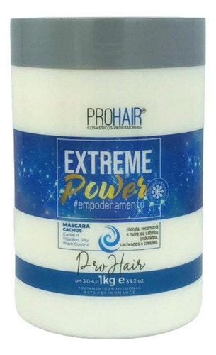 Máscara Para Cabelos Cacheados Extreme Power 1kg Prohair