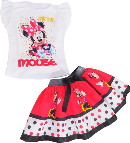 Conjuntos De Falda Para Niñas De Minnie Mouse - Cs