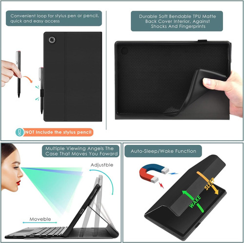 Funda Con Teclado Lenovo P11 11 Tb-j606f Con Ñ + Vidrio