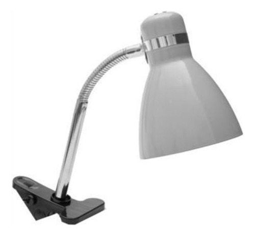 Lampara Velador Pinza Flexible Pipo Blanco Apto Led