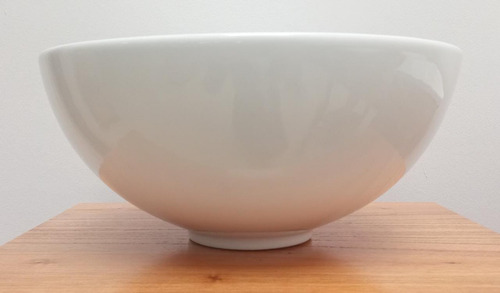 Imagen 6 de 9 de Bacha De Apoyo De Porcelana Blanca, Loza 32 Cm