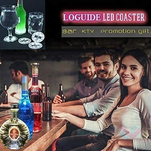 Imagen 4 de 10 de 20 Botellas Glorificadoras Pegatinas Led Posavasos