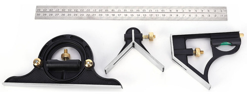 Regla Angular De Acero Inoxidable 0-180° Combinación Tri Cua