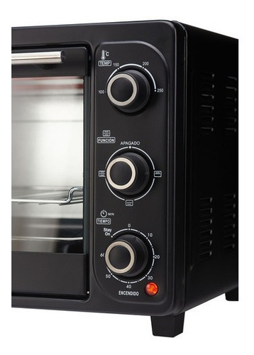 Imagen 2 de 5 de Horno de mesa eléctrico BGH BHE30M19 30L negro 220V-240V