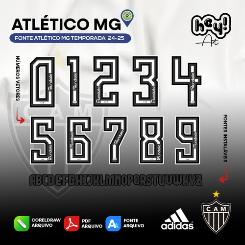Fonte Vetor Camisa Atletico Mg No2 | 2024 2025 Vetorizada