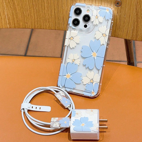 Funda For iPhone +estuche De Protección De Cargador Y Cable