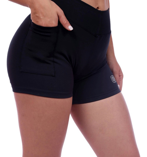 Short Pantaloneta Con Bolsillo Para Mujer | Short Para Gym