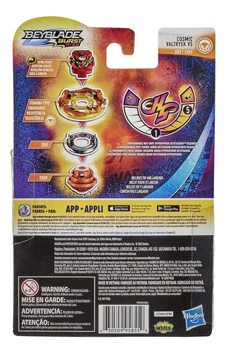 Starter Beyblade Burst Rise Hypersphere Cosmic Valtryek V5