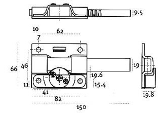 Imagen 3 de 10 de Kit Cerrojo Pasador Llave Cruz Reforzado Premium X 10 Unid.