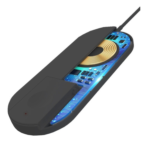Cargador Inalambrico Qi Para Apple iPhone Iwatch 2 En 1 Fold