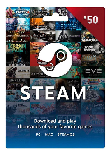 Tarjeta Steam $50