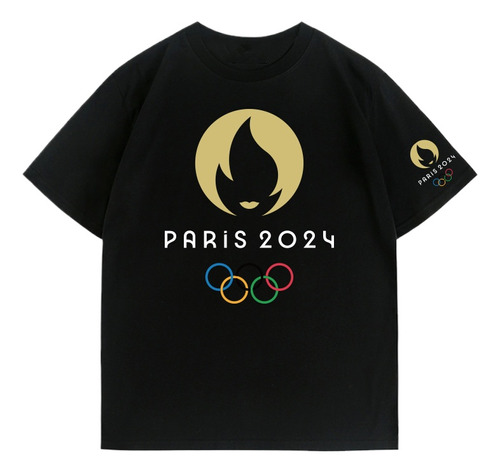Camiseta De Algodón De Manga Corta Estampada Paris Olympics