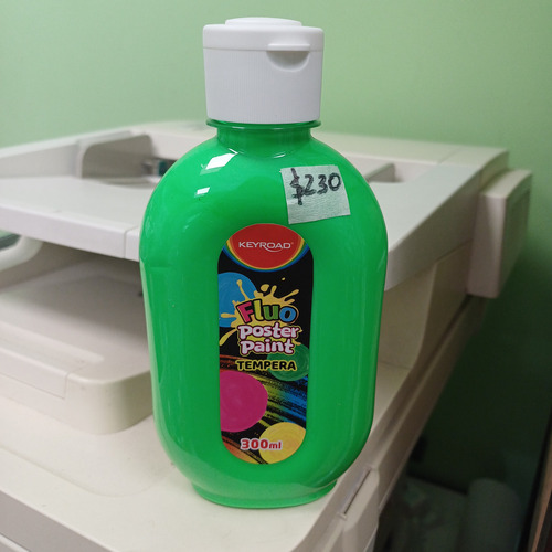 Témpera Infantil Keyroad De 300ml Color Verde Fluo