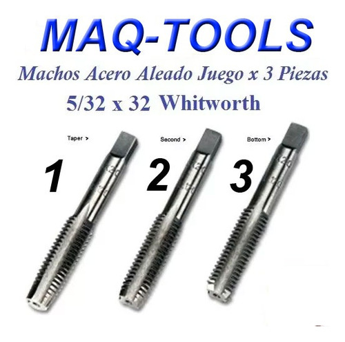 Juego De Machos 5/32 W Kit X 3 Un Caja Madera Germany