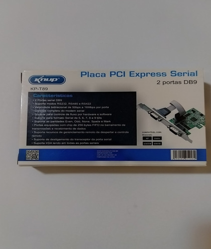 Imagem 7 de 10 de Placa Pci Express Serial 2 Portas Rs232 Rs485 Rs422 Kp - T89