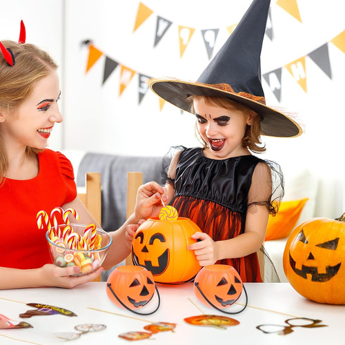 8 Cubos De Dulces De Halloween, Cubo De Calabaza Truco O Tra