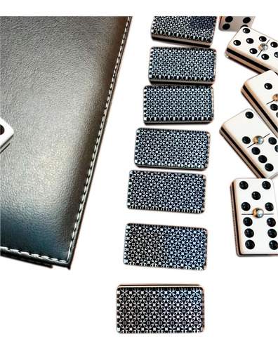 Domino Baraja Plata + Baraja Faisan Española Azul + Cubilete