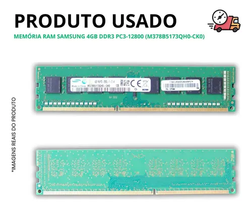 Memória Ram Samsung 4gb Ddr3 Pc3-12800 (m378b5173qh0-ck0