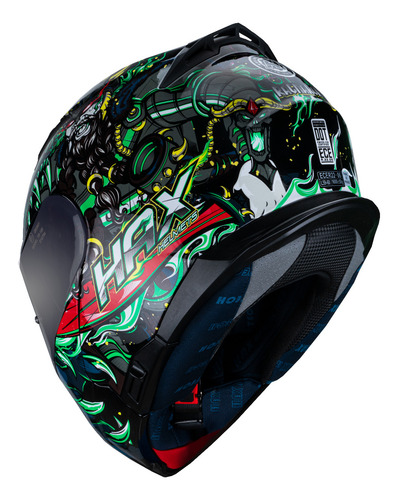 Hax Casco Moto Abatible Certificado Ece 06 Amatista Ragnarok