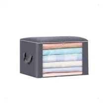 Comprar Caja Organizadora De Almacenamiento De Tela Gris Multifuncional Para Ordenar Tu Hogar Armarios Ropa Juguetes Y Mucho Mas Resistente Y Compacta Otec