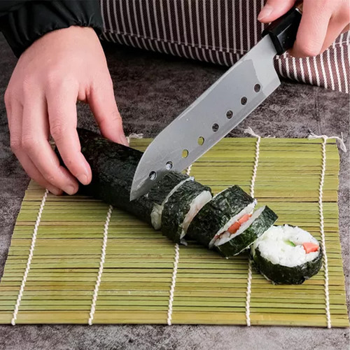 Kit 14 Esteras Preparo Comida Japonesa Sushi Bambu-