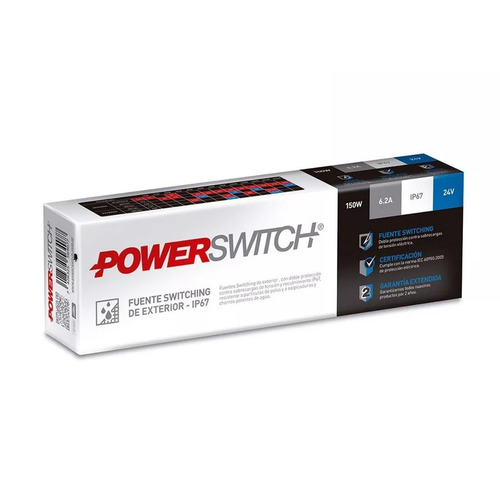 Imagen 2 de 8 de Fuente Switching Exterior 24v 6.2a Ip67 Tiras Led Cctv