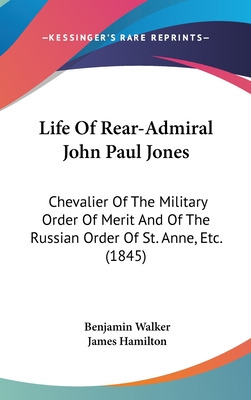 Libro Life Of Rear-admiral John Paul Jones: Chevalier Of ...