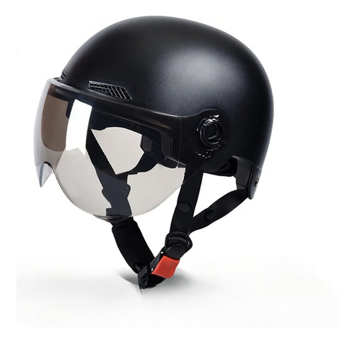Casco Moto Abatible Plegablegafas Protección Negro Monocolor