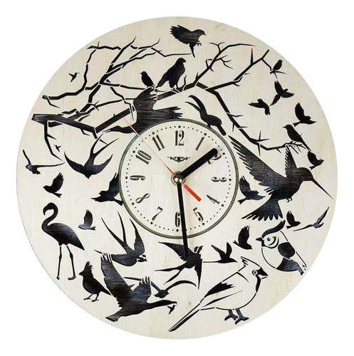 Decoración Moderna Del Reloj De Pared De La Tienda De Aves