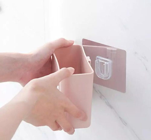 Organizador Soporte Secador Cepillos Adhesivo A La Pared