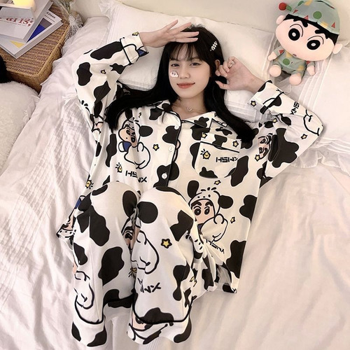 Pijama Crayon Shin Chan Estilo Insertado, Algodón Puro, Boni