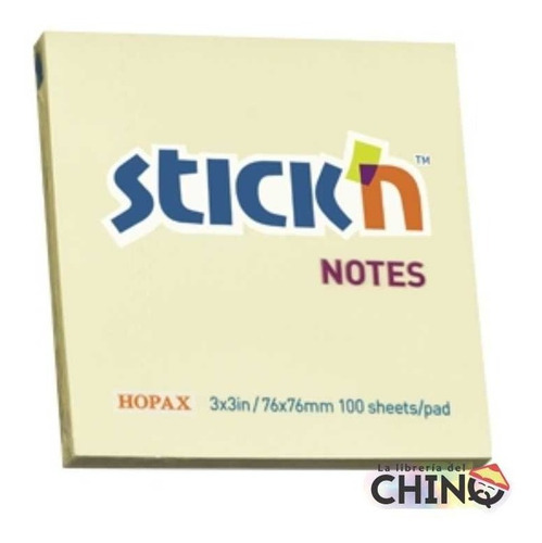 Imagen 2 de 3 de 12 Blocks Autoadhesivos 76x76mm 100 Hojas Stickn Amarillo
