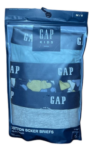 Pack 3 Calzoncillos Boxer Gap Algodón Multicolor Gap Kids