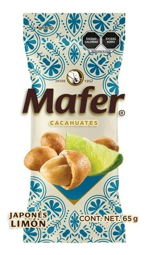 Nuevo Cacahuate Mafer Japonés Con Sal Y Limón 65 G
