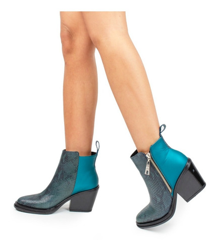 Botinetas Botas Botitas De Mujer De Cuero Kioto - Ferraro