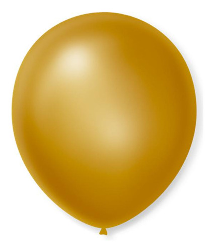 Balão São Roque Número 7 Dourado Cintilante 50 Unidades