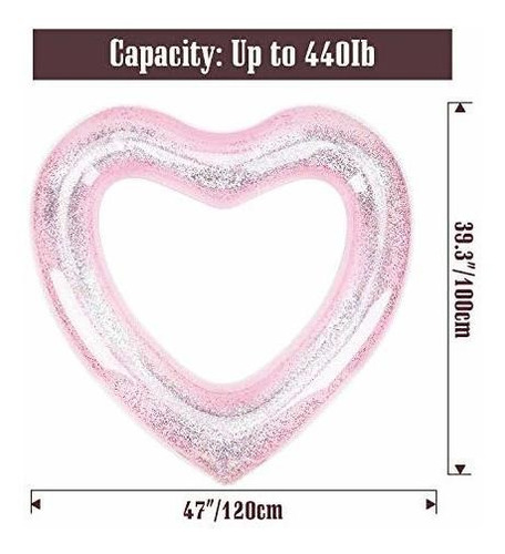 Salvavidas Inflable En Forma De Corazon Diametro De 120cm