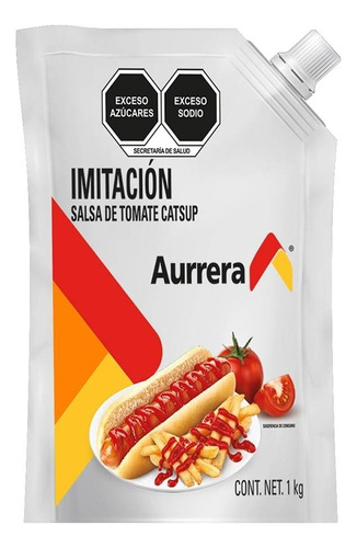 2 Pza Imitación Salsa De Tomate Aurrera Catsup 1 Kg