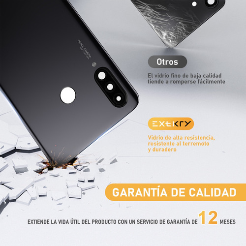 Tapa Trasera Bateria Para Huawei P30 Lite + Cristal Cámara Azul