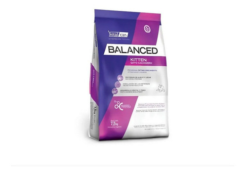 Alimento Vitalcan Balanced Para Gatito Kitten Sabor Mix 2 Kg