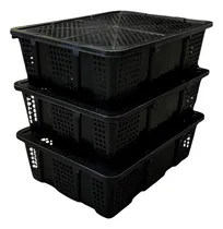 Comprar Caja Organizadora Con Tapa Cajon Apilable Pack X3 Ideal Organización Hogar