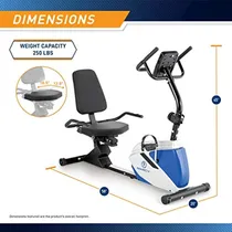 Comprar Bicicleta Estática Reclinada Magnética Marcy Con 8 Niveles D