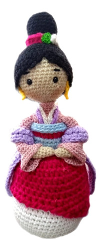 Mulan Princesa Disney, Muñeca Tejido A Crochet
