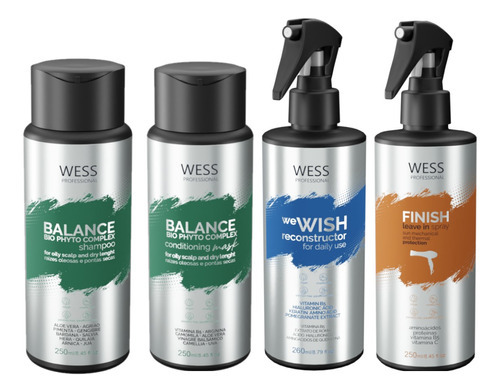 Kit Wess Balance Sh+cond 250ml + Wewish 260ml + Finish 250ml