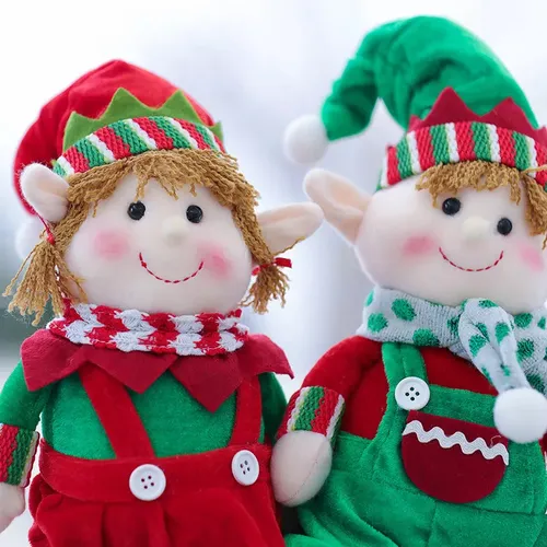 Figura De Elfo Sentado Con Patas Colgantes Regalo De Navidad